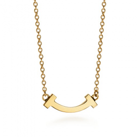 2020 Tiffany T Smile Pendant 18K Gold Rose Gold  Platinum Necklaces Three Size