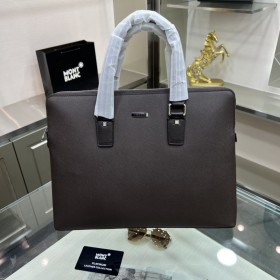 Montblanc Briefcase Calfskin Handbag brown(39cmx28cmx5.5cm)